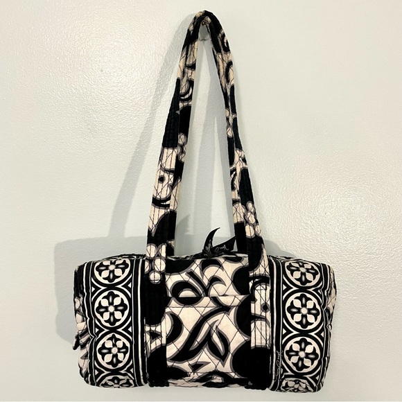 Vera Bradley Handbags - Vera Bradley Night and Day Black White Floral Shoulder Bag